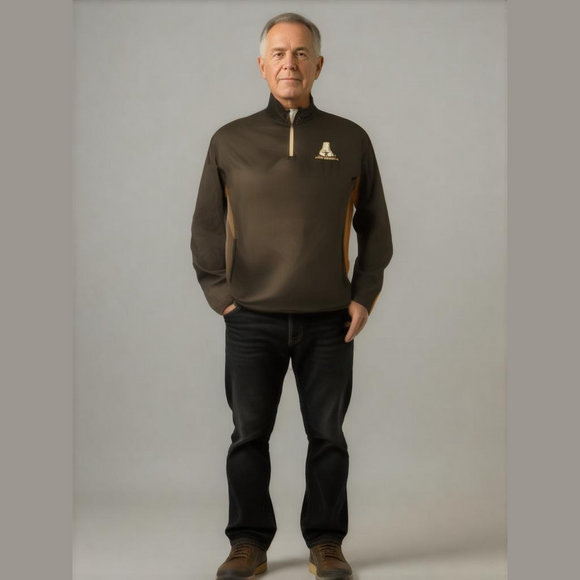Russell Athletic Other - Appalachian State Mountaineers xl 46/48 Long Sleeve 1/4 Zip Mens Black gold T56